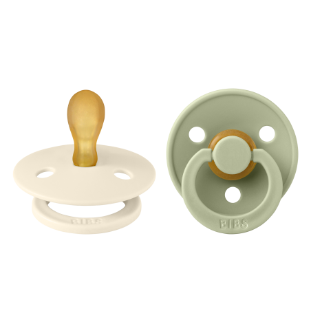 2 Sucettes BIBS Colour Symetique Ivory / Sage