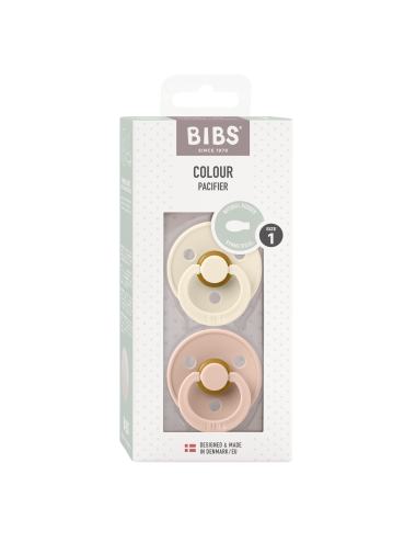 2 Sucettes BIBS Colour Symetique Ivory / Blush
