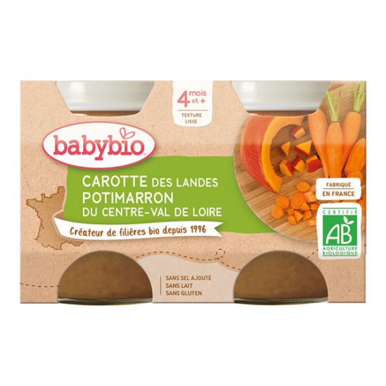 Babybio - Carotte potimarron dès 4 mois Babybio - Carotte potimarron dès 4 mois
