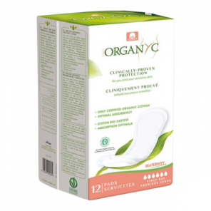 Organyc 12 serviettes maternité premiers jours