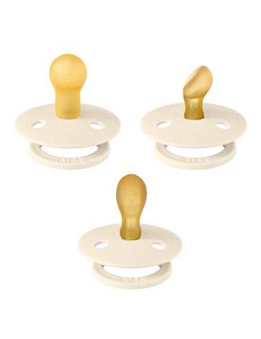 3 Sucettes BIBS Colour Ivory - Try it pack