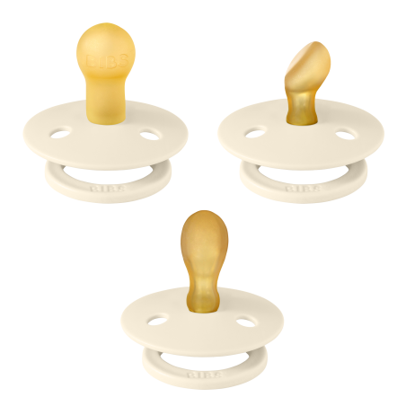 3 Sucettes BIBS Colour Ivory - Try it pack