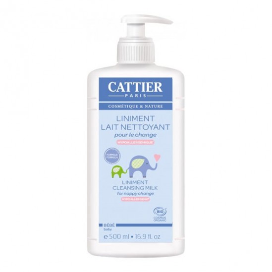 Cattier bébé liniment lait nettoyant bio pour le change 500ml Cattier bébé liniment lait nettoyant bio pour le change 500ml