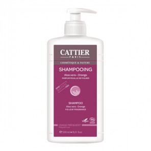Cattier shampooing usage fréquent aloe vera orange bio 500ml