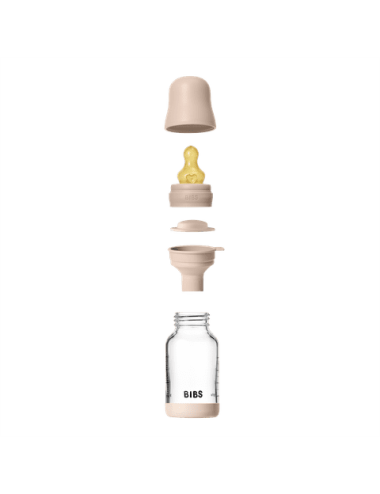 BIBS Biberon en verre 120 ml  Latex - Blush