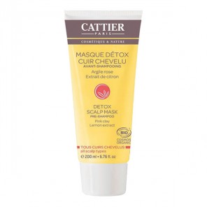 Cattier masque détox cuir chevelu argile rose 200ml
