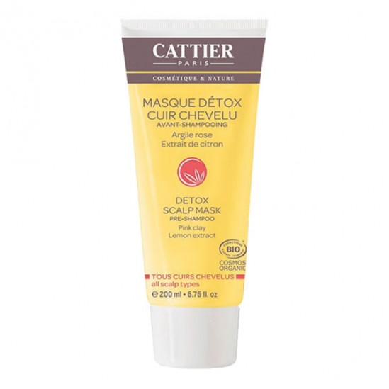 Cattier masque détox cuir chevelu argile rose 200ml