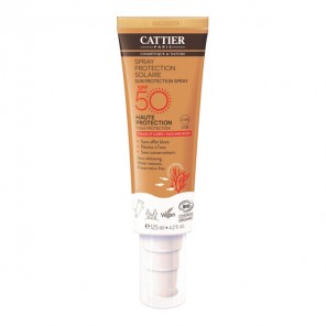 Cattier spray protection solaire spf50 visage et corps 125ml