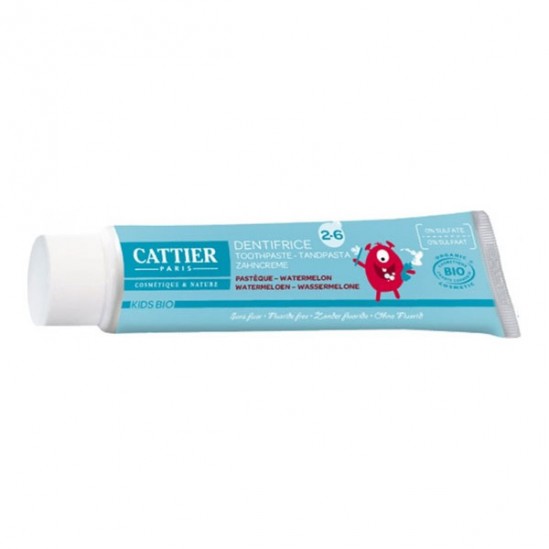 Cattier dentifrice 2-6 ans bio gout pastèque 50ml