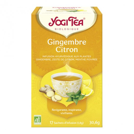 Yogi tea infusion gingembre citron 17 sachets Yogi tea infusion gingembre citron 17 sachets