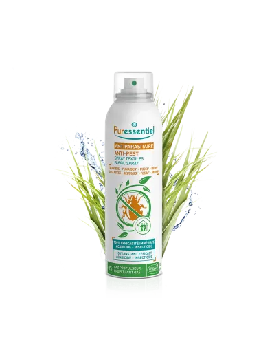 PURESSENTIEL – ASSAINISSANT SPRAY TEXTILE ANTIPARASITAIRE (150 ml)