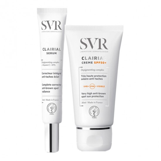 Svr coffret clairial sérum 30ml + clairial spf50+ 50ml Svr coffret clairial sérum 30ml + clairial spf50+ 50ml