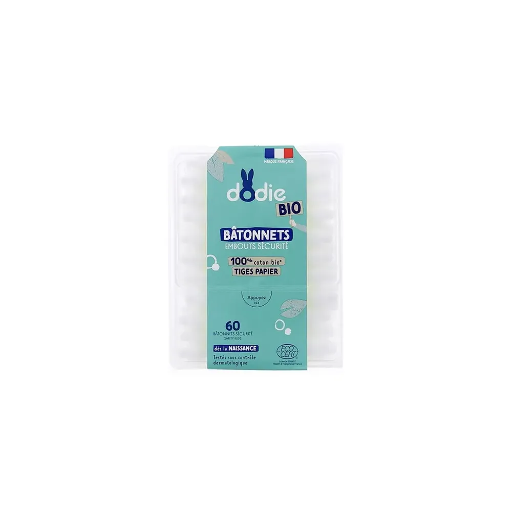 DODIE – BÂTONNETS SÉCURITÉ BÉBÉ BIO (Boîte de 60)