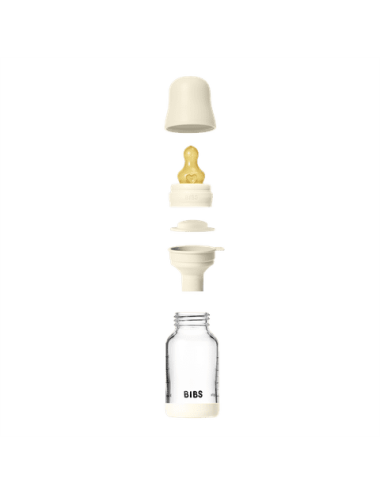 BIBS Biberon en verre 120 ml  Latex - Ivory