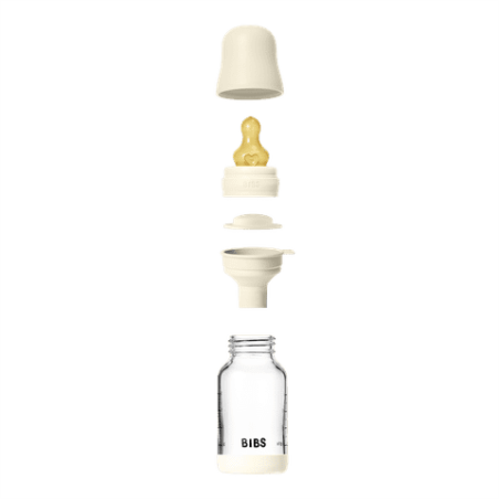 BIBS Biberon en verre 120 ml  Latex - Ivory