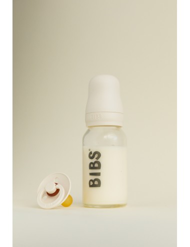 BIBS Biberon en verre 120 ml  Latex - Ivory