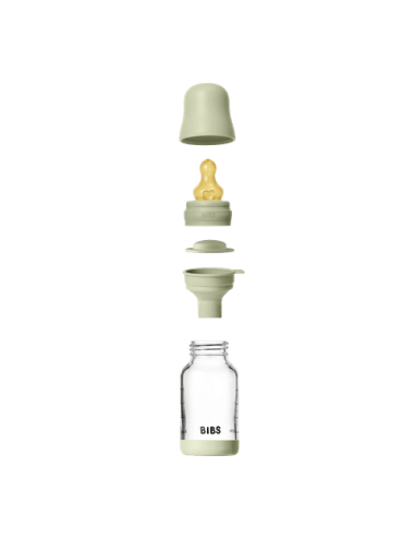 BIBS Biberon en verre 120 ml  Latex - Sage