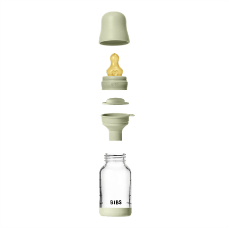 BIBS Biberon en verre 120 ml  Latex - Sage
