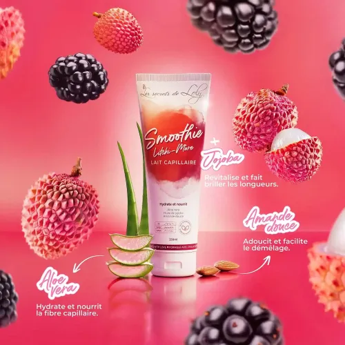 LES SECRETS DE LOLY – SMOOTHIE LITCHI MÛRE LAIT CAPILLAIRE (250 ml)