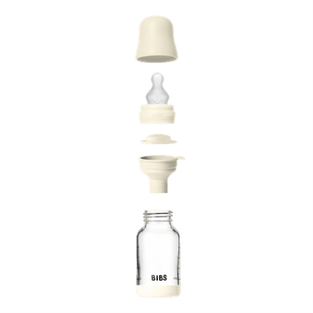 BIBS Biberon en verre 120 ml  Silicone- Ivory