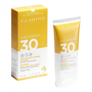 Clarins gel-en-huile solaire invisible visage uva/uvb30 30ml
