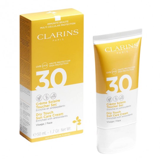 Clarins crème solaire toucher sec visage uva/uvb30 50ml Clarins crème solaire toucher sec visage uva/uvb30 50ml