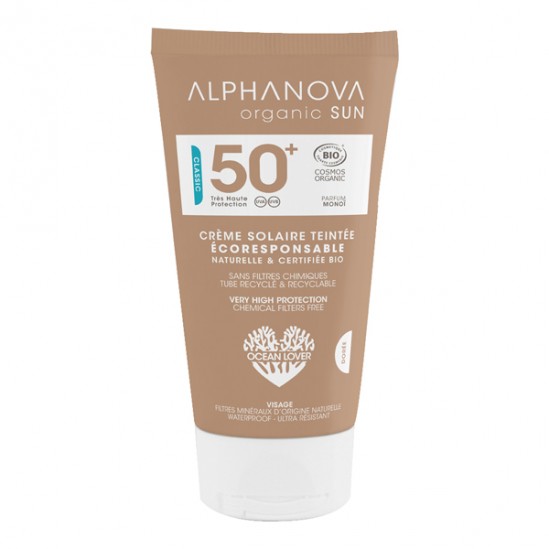 Alphanova crème solaire teintée medium bio spf50+ - 50ml Alphanova crème solaire teintée medium bio spf50+ - 50ml
