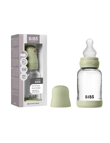 BIBS Biberon en verre 120 ml  Silicone- Sage