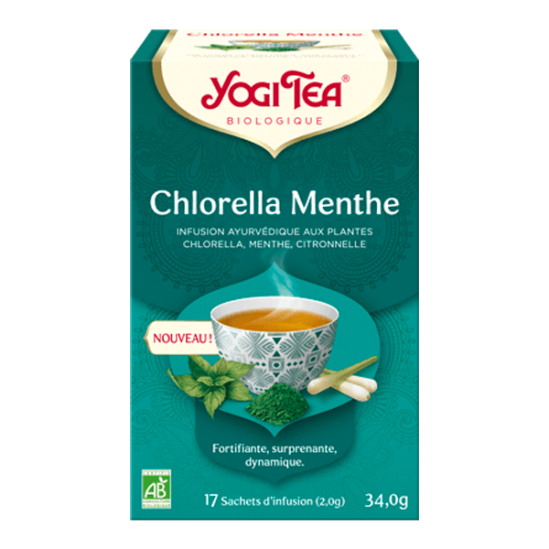 Yogi Tea bio chlorella menthe 17 sachets 34g Yogi Tea bio chlorella menthe 17 sachets 34g