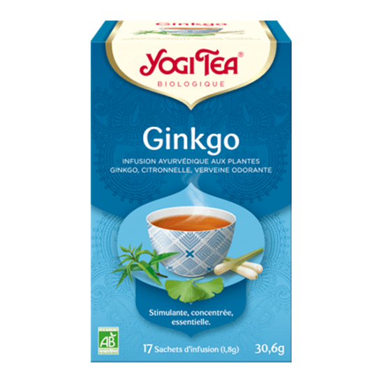 Yogi Tea bio ginkgo 17 sachets 30g Yogi Tea bio ginkgo 17 sachets 30g