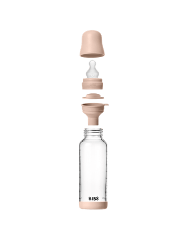 BIBS Biberon en verre 240 ml  Silicone- Blush
