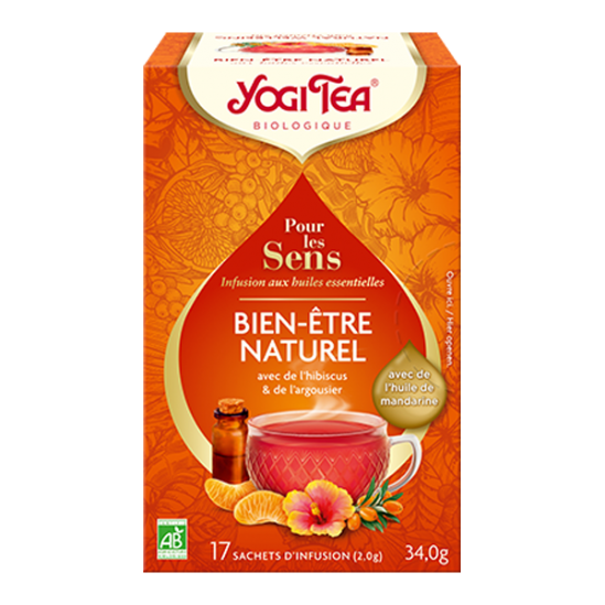 Yogi Tea bio pour les sens bien-être naturel 17 sachets 34g Yogi Tea bio pour les sens bien-être naturel 17 sachets 34g