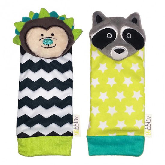 French Toast düo chaussettes d'éveil hérisson et raton laveur French Toast düo chaussettes d'éveil hérisson et raton laveur