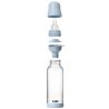 BIBS Biberon en verre 240 ml  Silicone- Baby Blue