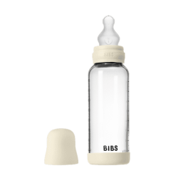 BIBS Biberon en verre 240 ml  Silicone- Ivory