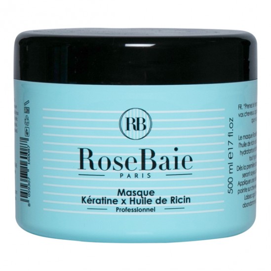 Rosebaie masque à la kératine et à l’huile de ricin 500ml Rosebaie masque à la kératine et à l’huile de ricin 500ml
