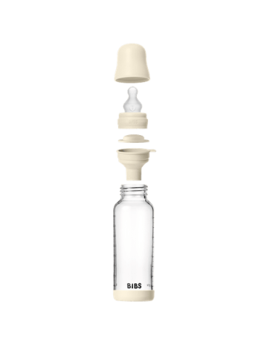 BIBS Biberon en verre 240 ml  Silicone- Ivory