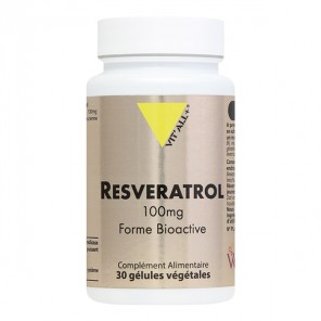 Vitall + resvératrol 100mg 30 comprimés