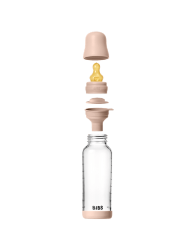 BIBS Biberon en verre 240 ml  Latex - Blush