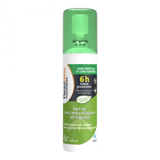 Parasidose zones tempérées spray anti-moustiques & tiques 100ml Parasidose zones tempérées spray anti-moustiques & tiques 100ml