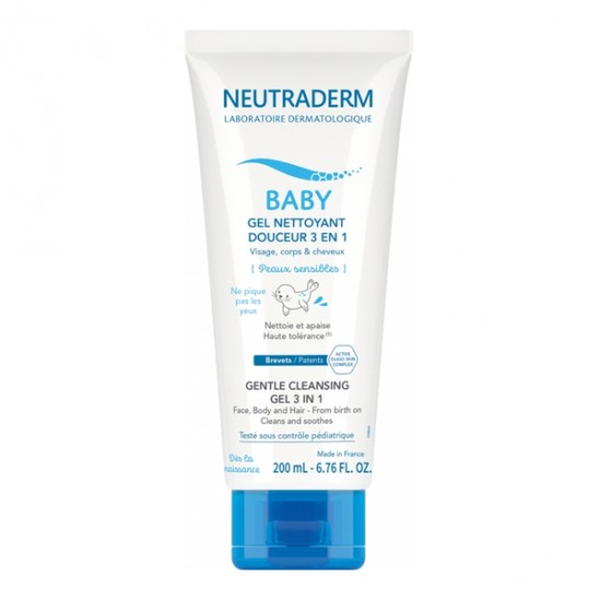 Neutraderm baby gel nettoyant douceur 3-en-1 - 200ml Neutraderm baby gel nettoyant douceur 3-en-1 - 200ml
