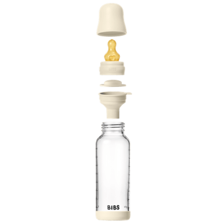 BIBS Biberon en verre 240 ml  Latex - Ivory
