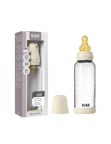 BIBS Biberon en verre 240 ml  Latex - Ivory