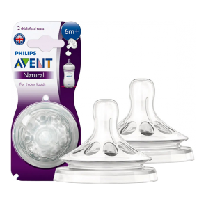 Philips avent 2 tétines natural 2.0 liquide épais