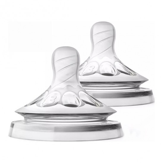 Avent tétine natural débit moyen 3m+ lot de 2 Avent tétine natural débit moyen 3m+ lot de 2