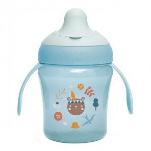 Suavinex tasse d’apprentissage à bec learning cup +6 mois bleu 200ml