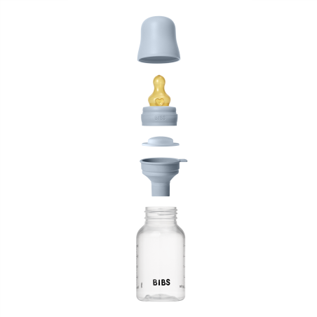 BIBS Biberon en plastique 150 ml Latex - Baby Blue