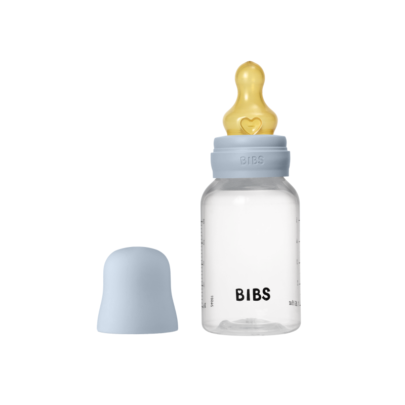 BIBS Biberon en plastique 150 ml Latex - Baby Blue