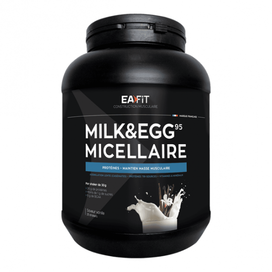 Eafit Construction Musculaire Saveur Chocolat Milk & Egg 95 Micellaire 750 g Eafit Construction Musculaire Saveur Chocolat Milk & Egg 95 Micellaire 750 g