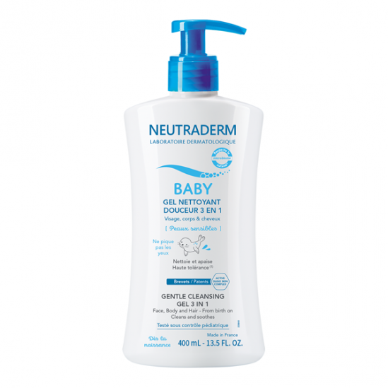 Neutraderm baby gel nettoyant douceur 3 en 1 400ml